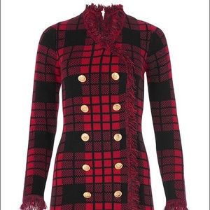 Button Detail Sweater Dress (Plus)